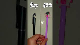 Boys vs girls stationary items subscribemychannel stationery [upl. by Ahsikahs]