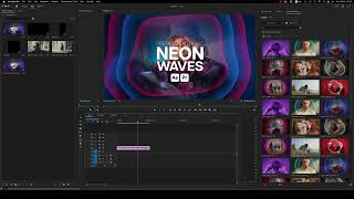 Premium Overlays Neon Waves Tutorial After Effects  Premiere Pro MOGRTs [upl. by Atiniuq984]