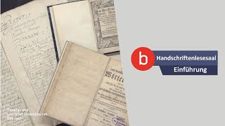 SuUB Bremen Handschriftenlesesaal  Einführung [upl. by Einttirb]