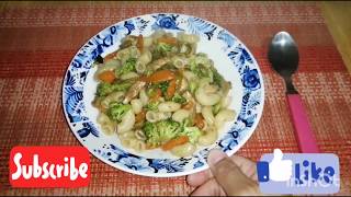 Pasta con vegetales y pollo fácil y rápido tipo Low Mein [upl. by Eisac]