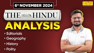 The Hindu Newspaper Analysis for CLAT  6 November 2024  Daily Current Affairs for CLAT 2025 [upl. by Bui]