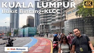 4K 60fps HDR KUALA LUMPUR  Bukit Bintang  KLCC streets walk  May 2024  Malaysia Walking Tour [upl. by Jecon]