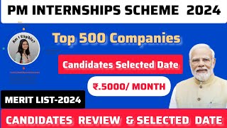 COMPANIES REVIEW amp SELECTED CANDIDATES  PM INTERNSHIPS SCHEME 2024 CANDIDATES Selected Date [upl. by Trefler]