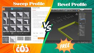 Sweep Profile Vs Bevel Profile  installation  100 Free  3Ds Max  3dkstudio [upl. by Royo]