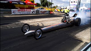 Nostalgia nitro slingshot dragster test runs  Clastres Dragway [upl. by Jacey]