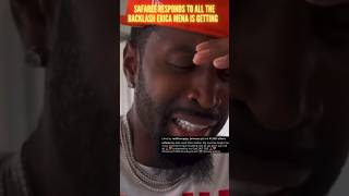 safaree RESPONDS To ericamena Getting FIRED and ARRESTED loveandhiphopatlanta shorts realitytv [upl. by Ursi225]