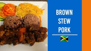 How To Make Jamaican Brown Stew Pork 😋 [upl. by Iey]