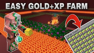 Minecraft Easiest GoldXP Farm 1192  Unlimited Gold and XP [upl. by Enibas]