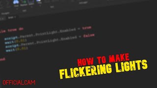 HOW TO MAKE FLICKERING LIGHTS IN ROBLOX STUDIO 2020 [upl. by Blayze]