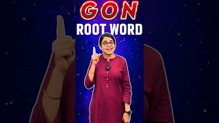 Gon Root Word Meaning 🤓 by Manisha Bansal Maam ✌️💯 rootwords englishbymanishabansalmaam vocab [upl. by Ylremik]