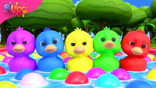 Five Little Ducks  Kids Songs  BluLoo Nursery Rhymes amp Kids Songs [upl. by Anelim177]