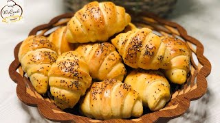 Kifle me nutella me djath dhe marmelate  Croissant recipe tasty [upl. by Ailam]