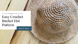 🧶 Easy Crochet Bucket Hat Pattern [upl. by Etessil446]