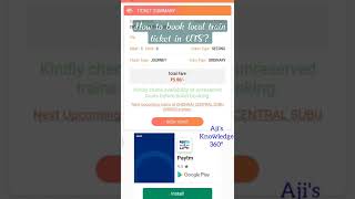 How to book local train ticket in UTSfull video channel train localtrain chennai uts railway [upl. by Prager761]