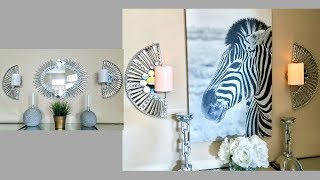 Diy Quick and Easy Wall Decor Set of Mirror  Wall Sconces Simple and Inexpensive [upl. by Teodoor]