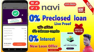 Navi personal Loan Repayment without interest in live proof in Tamil Tech and Technics [upl. by Susy]