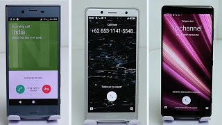 SONY XPERIA XZ1 VS XZ2 VS XZ3 incoming calls same time [upl. by Brink]