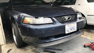 How to install chin spoiler on mustang 199904 [upl. by Salahi]