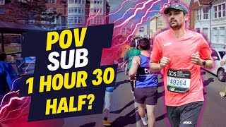 POV Running a SUB 1 Hour 30 Half Marathon [upl. by Franni]