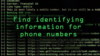 Find Information from a Phone Number Using OSINT Tools Tutorial [upl. by Koy]