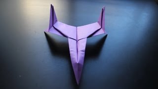 How to Make a Star Fighter Origami Paper Plane tutorial [upl. by Asined]