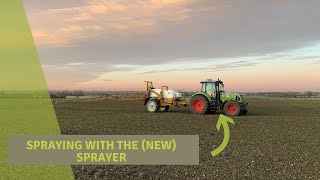 Spraying the winter wheat [upl. by Elleiad]