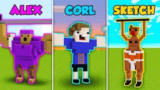 ALEX vs CORL vs SKETCH  BUFF PALS in Minecraft The Pals [upl. by Rozele272]