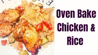 Oven Baked Chicken amp Rice  Baked Chicken Recipe  Easy To Make  Passion For Healthy Recipes [upl. by Josephine]