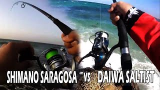 DAIWA SALTIST vs SHIMANO SARAGOSA Review and Comparison with field demonstration [upl. by Mitchael]