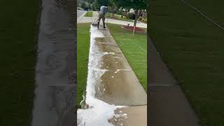 How to Pressure Washer a Driveway 🧼follow SqueakyTsPressureCleaning for more powerwashing [upl. by Thorwald831]