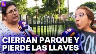 Vecinos de Los Olivos se enfrentan por parque cerrado Unos cuantos tendrían las llaves para abrirlo [upl. by Vivien]