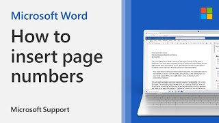 How to insert page numbers in a Word document  Microsoft [upl. by Chemarin]