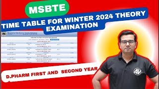 MSBTE diploma first year and Second year winter exam time table [upl. by Rekyr]