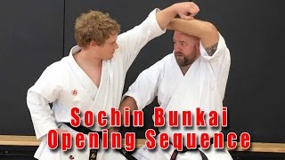 Practical Kata Bunkai Sochin Opening Sequence [upl. by Joscelin]