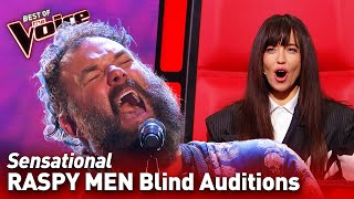 Raspy Voiced Men Blind Auditions on The Voice  Top 10 [upl. by Hermosa]