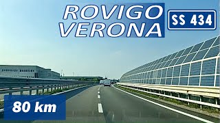 SS434 quotTranspolesanaquot  ROVIGO  VERONA  Percorso completo [upl. by Olra145]