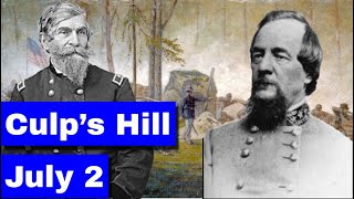 Culps Hill July 2 1863  Animated Battle Map [upl. by Oleusnoc]