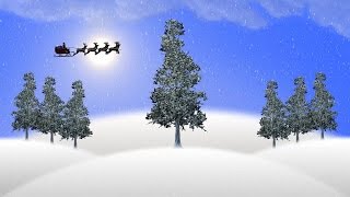 santa claus with sleigh and reindeers christmas animation [upl. by Rodolph]