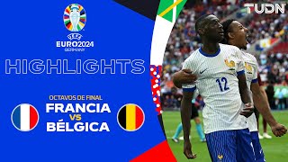 HIGHLIGHTS  Francia vs Bélgica  UEFA EURO 2024  8vos  TUDN [upl. by Clayson]