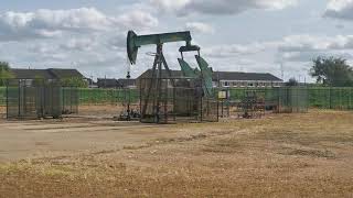 Nodding Donkey oil well in Gainsborough England [upl. by Aisyram560]