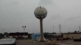 Chrysler Center Line water tower falling complete with sound [upl. by Dovev]