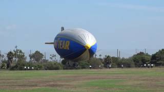 Goodyear Blimp taking off [upl. by Inverson]