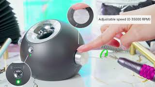 Delanie Professional Electric Nail Drill Machine Spherical Grey [upl. by Tortosa]