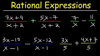 Adding and Subtracting Rational Expressions With The Same Denominators [upl. by Ykcir565]