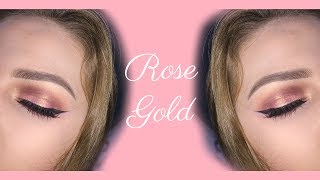 ROSE GOLD makeup tutorial  Jaclyn Hill X Morphe palette [upl. by Nohsal]