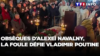 Obsèques dAlexeï Navalny la foule défie Vladimir Poutine [upl. by Rhetta]