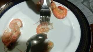 How to peel or deshell shrimp in 3 seconds [upl. by Eilyw564]