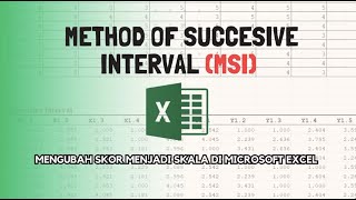 Data Tidak Normal Lakukan Transformasi Data MSI  Tutorial Method of Successive Interval [upl. by Ladnyk309]