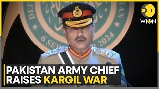 Pakistan General Asim Munir clubs Kargil war with other wars against India  WION [upl. by Danni]