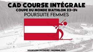 Biathlon  Poursuite Femmes  Hochfilzen Autriche  Coupe du Monde 2324  Replay CAD 09122023 [upl. by Robins181]